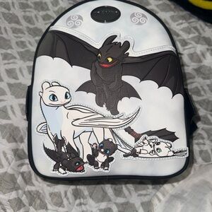 How to Train Your Dragon Mini Backpack Bag Toothless Light Fury Family NEW